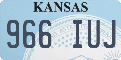 KS license plate 966IUJ