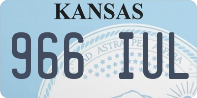 KS license plate 966IUL