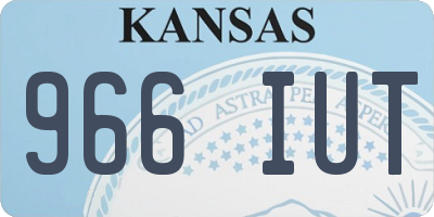 KS license plate 966IUT