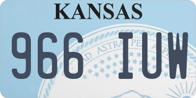 KS license plate 966IUW