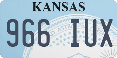 KS license plate 966IUX