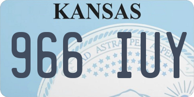 KS license plate 966IUY