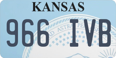 KS license plate 966IVB