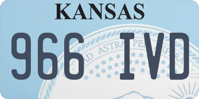 KS license plate 966IVD