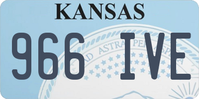 KS license plate 966IVE