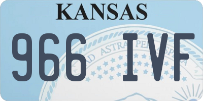 KS license plate 966IVF