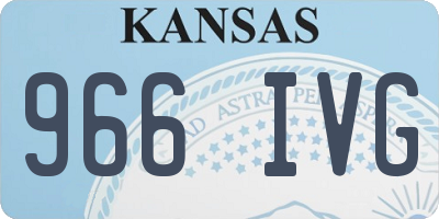 KS license plate 966IVG