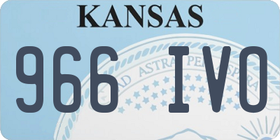 KS license plate 966IVO
