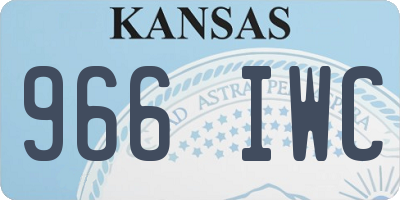 KS license plate 966IWC