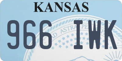 KS license plate 966IWK