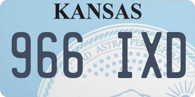 KS license plate 966IXD