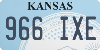 KS license plate 966IXE