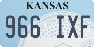 KS license plate 966IXF