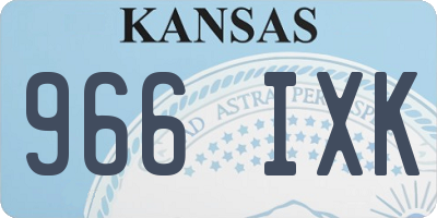 KS license plate 966IXK