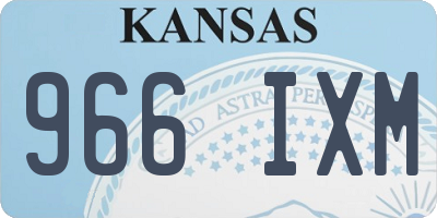 KS license plate 966IXM