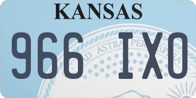 KS license plate 966IXO