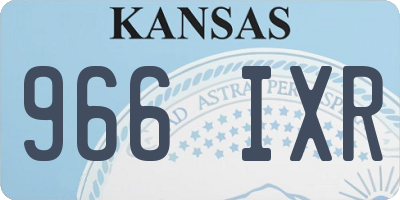 KS license plate 966IXR