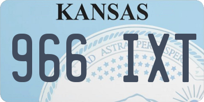KS license plate 966IXT