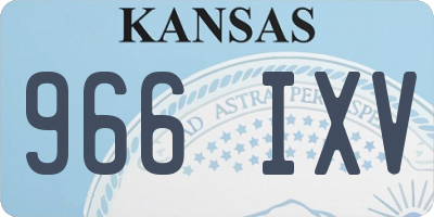 KS license plate 966IXV