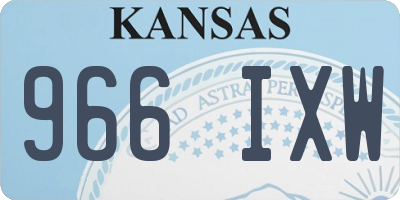 KS license plate 966IXW