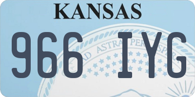 KS license plate 966IYG