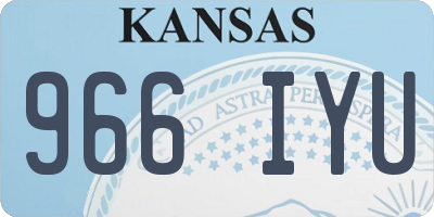 KS license plate 966IYU