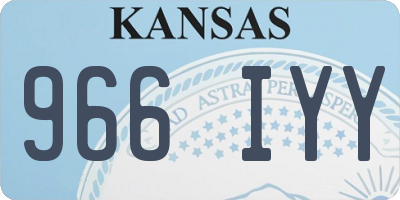 KS license plate 966IYY