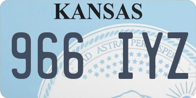KS license plate 966IYZ