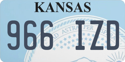 KS license plate 966IZD