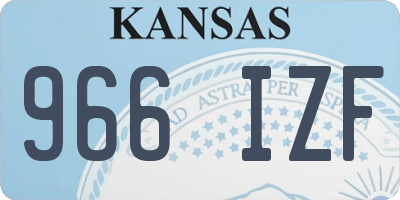 KS license plate 966IZF