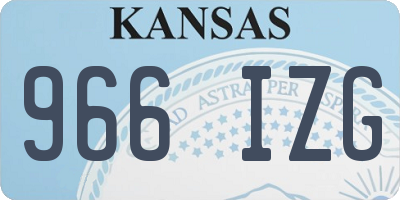 KS license plate 966IZG