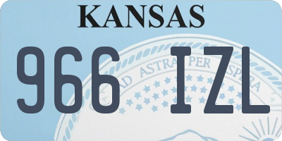 KS license plate 966IZL