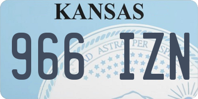 KS license plate 966IZN