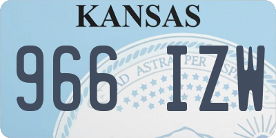 KS license plate 966IZW