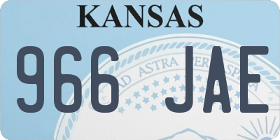 KS license plate 966JAE