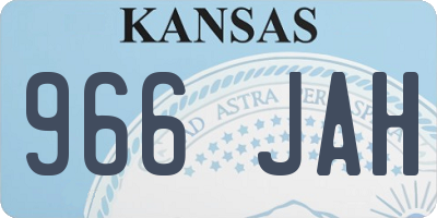 KS license plate 966JAH