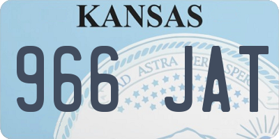 KS license plate 966JAT