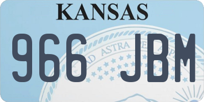 KS license plate 966JBM