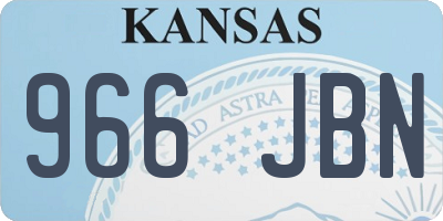 KS license plate 966JBN