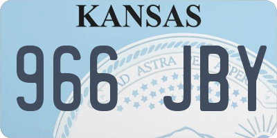 KS license plate 966JBY