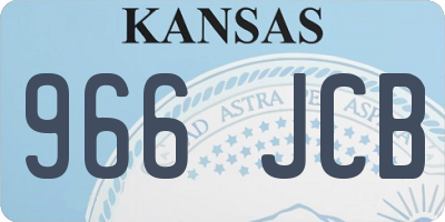 KS license plate 966JCB