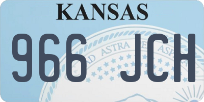 KS license plate 966JCH