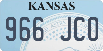KS license plate 966JCO
