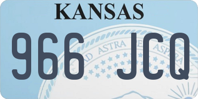 KS license plate 966JCQ