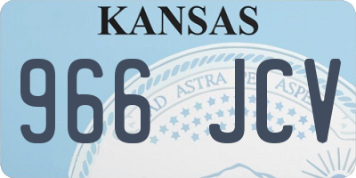 KS license plate 966JCV