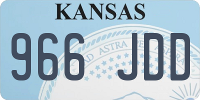 KS license plate 966JDD