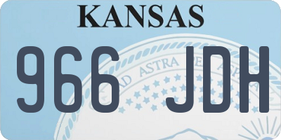 KS license plate 966JDH