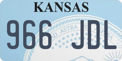 KS license plate 966JDL