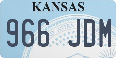 KS license plate 966JDM