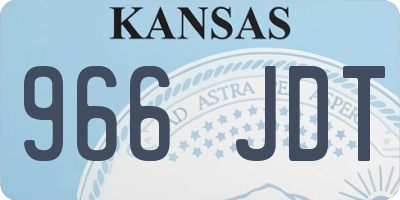 KS license plate 966JDT